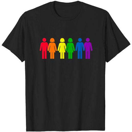 Discover Gay Pride People Rainbow Flag LGBT - Gay Pride - T-Shirt