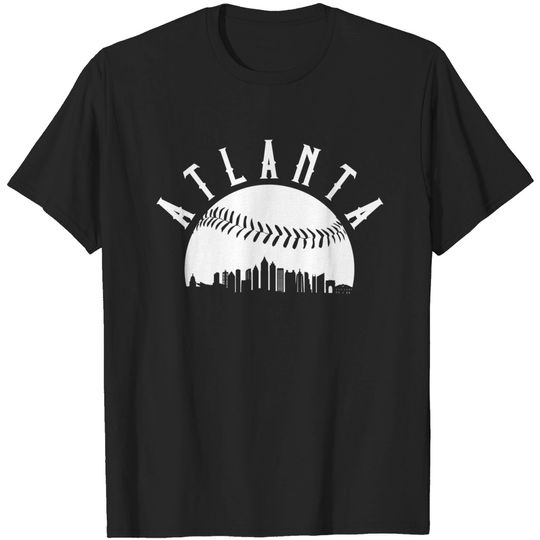 Discover Atlanta Georgia Skyline Baseball T-Shirt