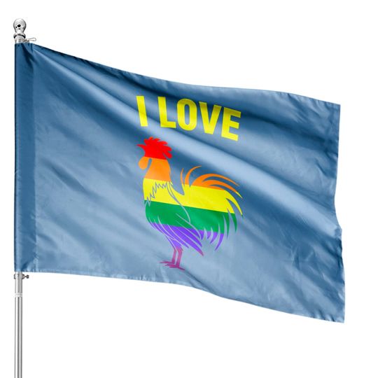 Discover I Love Cock House Flags Rainbow Flag LGBT Gay Pride Parade