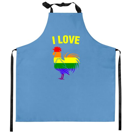 Discover I Love Cock Kitchen Aprons Rainbow Flag LGBT Gay Pride Parade