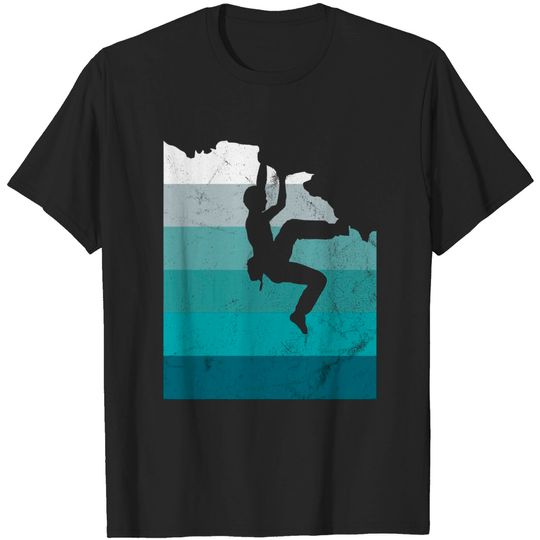 Discover Climber Climbing Bouldering Free Speed Solo Vintage Gift T-Shirt