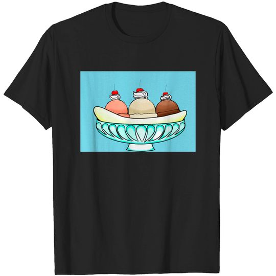 Discover Banana Split ice cream sundae - Ice Cream - T-Shirt