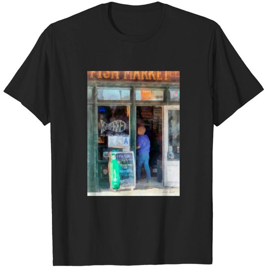 Discover Manhattan NY - Fish Market - South Street Seaport - T-Shirt