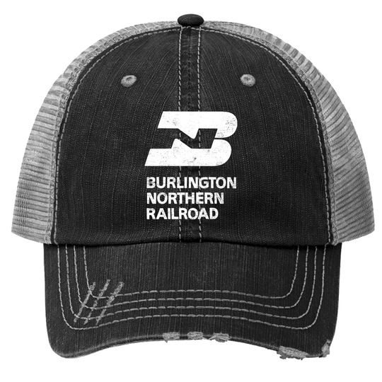 Discover Burlington Northern Railroad - Burlington Northern Railroad Print Trucker Hats