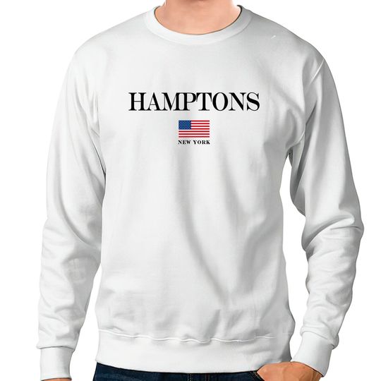 Discover Hamptons NY American Flag Vintage Sweatshirt