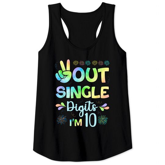 Discover Peace Out Single Digits I'm 10 kids Tank Tops