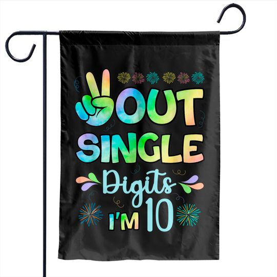 Discover Peace Out Single Digits I'm 10 kids Garden Flags