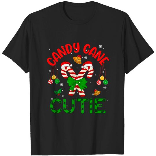 Discover Candy Cane Cutie Funny Christmas Boys Girls Kids Xmas Pajama T-Shirt