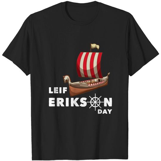 Discover Leif Erikson Day - Vikings Gift 9 October Raven Norseman T-Shirt