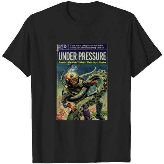 Discover Vintage Sci Fi Book Cover - Under Pressure - Vintage Sci Fi - T-Shirt