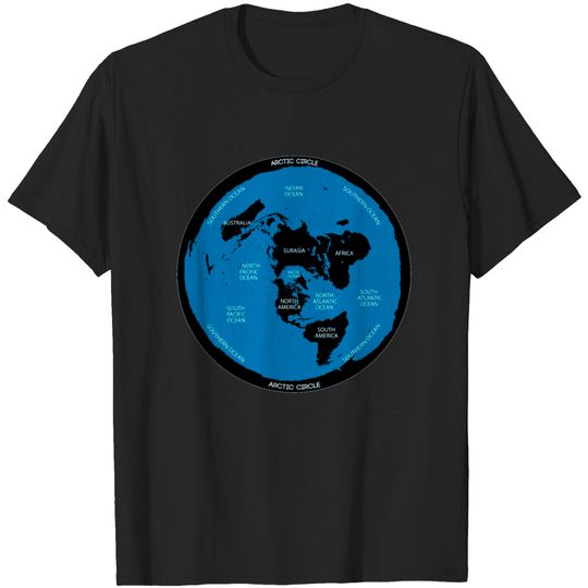 Discover The Flat Earth Map - Flat Earth - T-Shirt