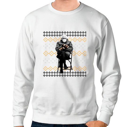 Discover Funny Fall Sweater Sweatshirt, Bernie Sanders Mittens Meme Sweater Sweatshirt