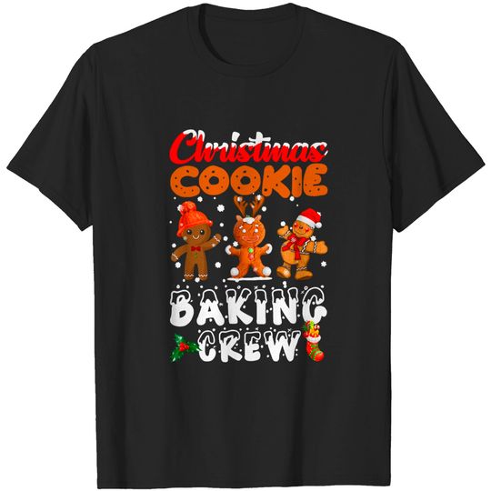 Discover Christmas Cookie Baking Crew Xmas Cookie Exchange Santa T-Shirt