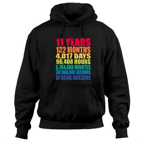 Discover 11th Birthday, For Kids, Boys & Girls, Cool 11 Years Old Pullover Hoodie