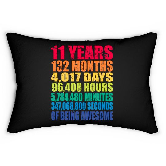 Discover 11th Birthday, For Kids, Boys & Girls, Cool 11 Years Old Pullover Lumbar Pillows
