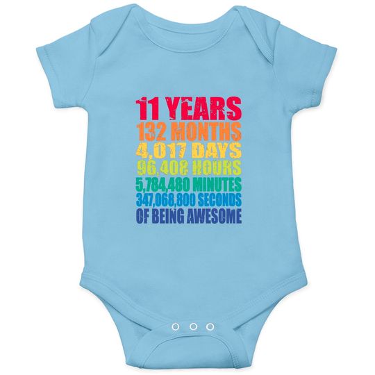 Discover 11th Birthday, For Kids, Boys & Girls, Cool 11 Years Old Pullover Onesies
