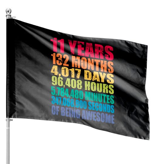 Discover 11th Birthday, For Kids, Boys & Girls, Cool 11 Years Old Pullover House Flags