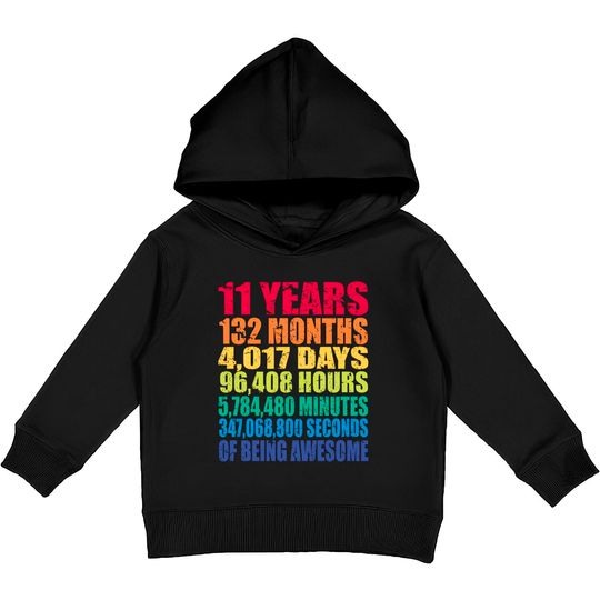 Discover 11th Birthday, For Kids, Boys & Girls, Cool 11 Years Old Pullover Kids Pullover Hoodies
