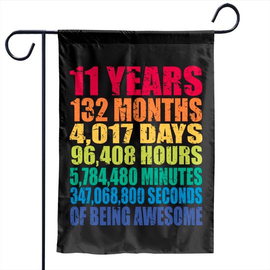Discover 11th Birthday, For Kids, Boys & Girls, Cool 11 Years Old Pullover Garden Flags