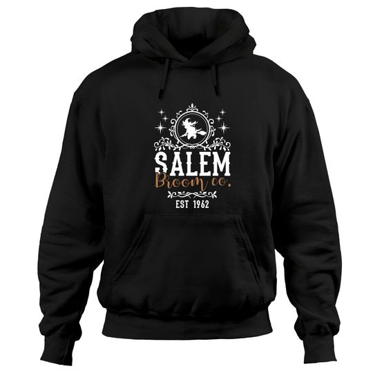 Discover Salem Broom Company Funny Halloween Witch Pullover Hoodie
