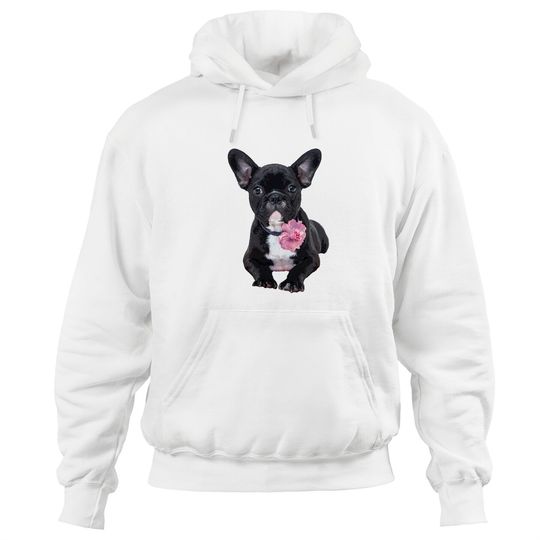 Discover French Bulldog Hoodie for Women Men Frenchie Flower