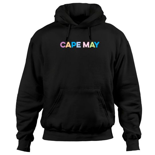Discover Cape May New Jersey Colorful Type Pullover Hoodie