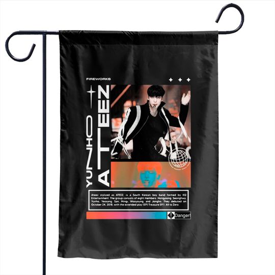 Discover Yunho ATEEZ Garden Flags Kpop Boyband Music