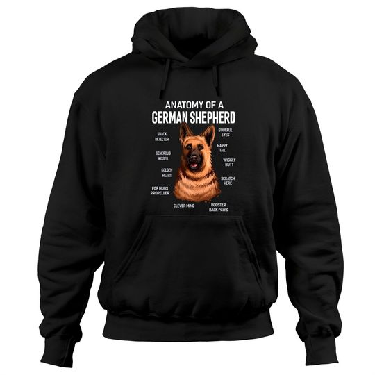 Discover Anatomy Of A German Shepherd Dog Pullover Hoodie
