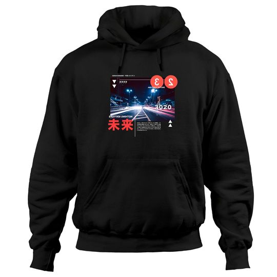 Discover Japanese Street Cyberpunk Tokyo Streetwear Aesthetic Graphic Pullover Hoodie