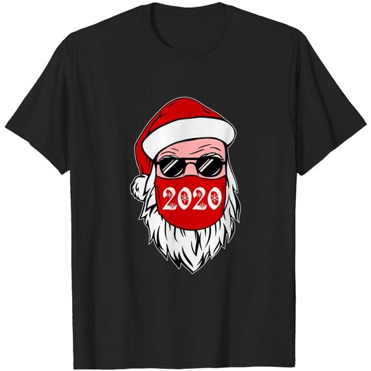 Discover Santa With Face Mask Christmas 2020 Family Pajamas Xmas Gift - Santa With Face Mask Christmas 2020 - T-Shirt