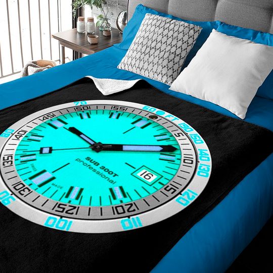 Discover SUB 300T Professional Automatic Cyan - a Vintage Automatic Diver Watch - Watch - Baby Blankets