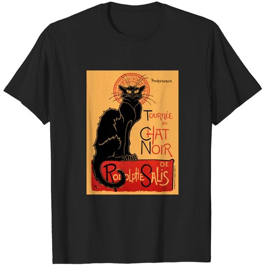 Discover Tournee Du Chat Noir France Vintage Poster V2 - Chat Noir - T -shirt