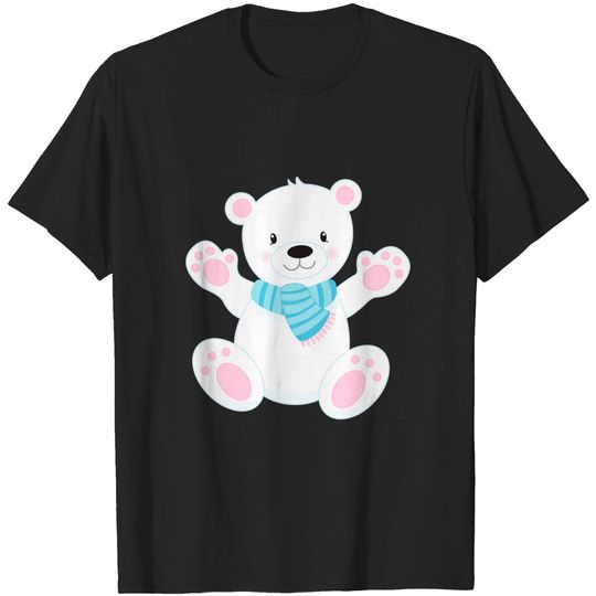 Discover Polar Bear With Scarf Cute Design T-Shirt
