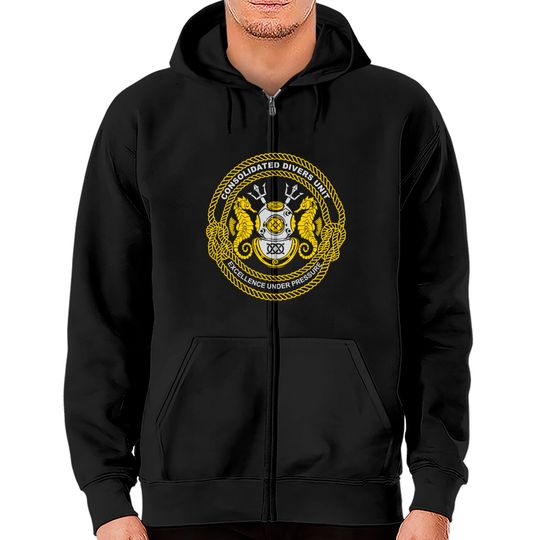 Discover US Navy Deep Sea Diver Consolidated Divers Unit - Us Navy Deep Sea Diver - Zip Hoodies