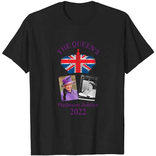 Discover Queen Elizabeth II Platinum Jubilee 2022 Union Jack T-shirt