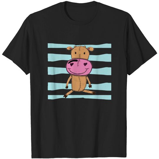Discover Childrens Drawing Cute Cow - Cow - T-Shirt