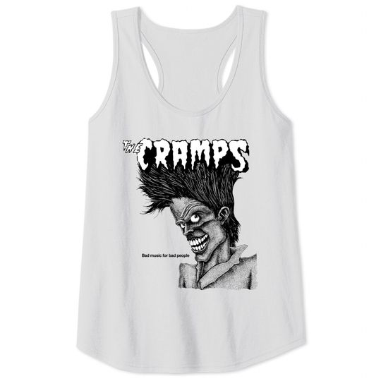 Discover Red The Cramps Bad Music For Bad People Tank Tops Tank Tops