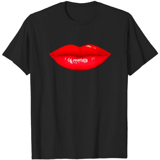 Discover Funny Women Red Lips - Women Lips Mask - T-Shirt