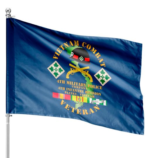 Discover Vietnam Combat Veteran w 4th Military Police Co w 4th Infantry Division - Military - House Flags