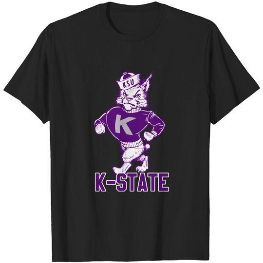 Discover Vintage Willie the Kansas State Wildcat Mascot - Kansas State - T-Shirt
