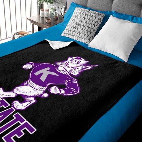Discover Vintage Willie the Kansas State Wildcat Mascot - Kansas State - Baby Blankets