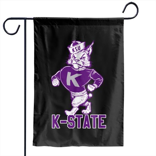 Discover Vintage Willie the Kansas State Wildcat Mascot - Kansas State - Garden Flags