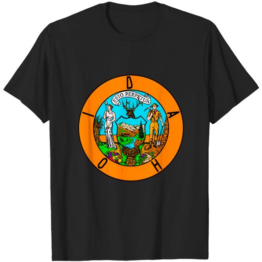 Discover Idaho Flag Decal - Idaho Flag - T-Shirt