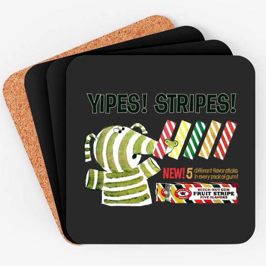 Discover YIPES! STRIPES! Beech-Nut Fruit Stripe Gum - Gum - Coasters