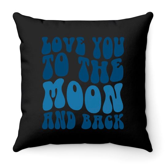 Discover Love You Moon Throw Pillows