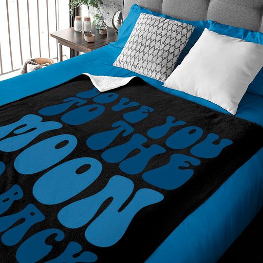 Discover Love You Moon Baby Blankets
