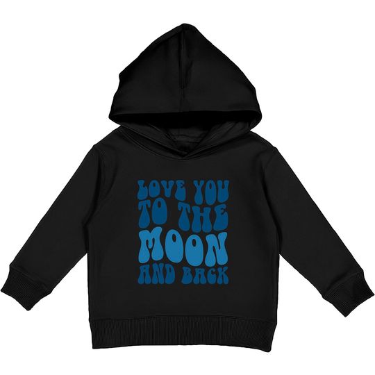 Discover Love You Moon Kids Pullover Hoodies
