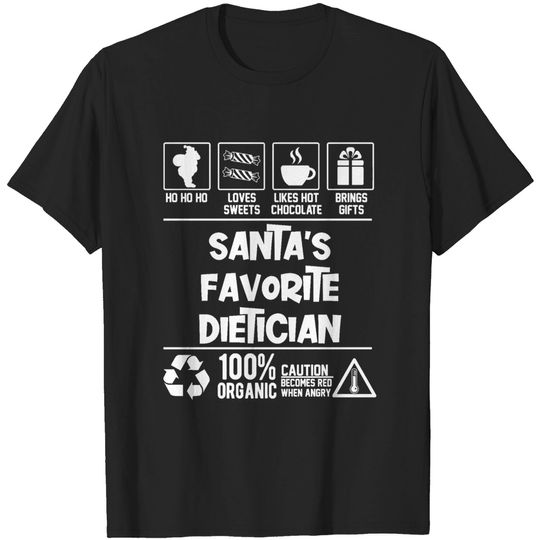 Discover Santa's Favorite Dietician Christmas Ho Ho - Santas Favorite Aaa - T-Shirt