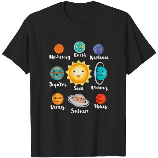 Discover Solar system planets astronaut universe - Moon - T-Shirt