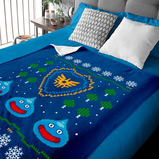 Discover Slime Ugly Christmas Sweater - Dragon Quest Slime - Baby Blankets